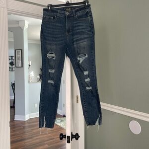 Juniors Indigo Rein Skinny Ankle Jeans